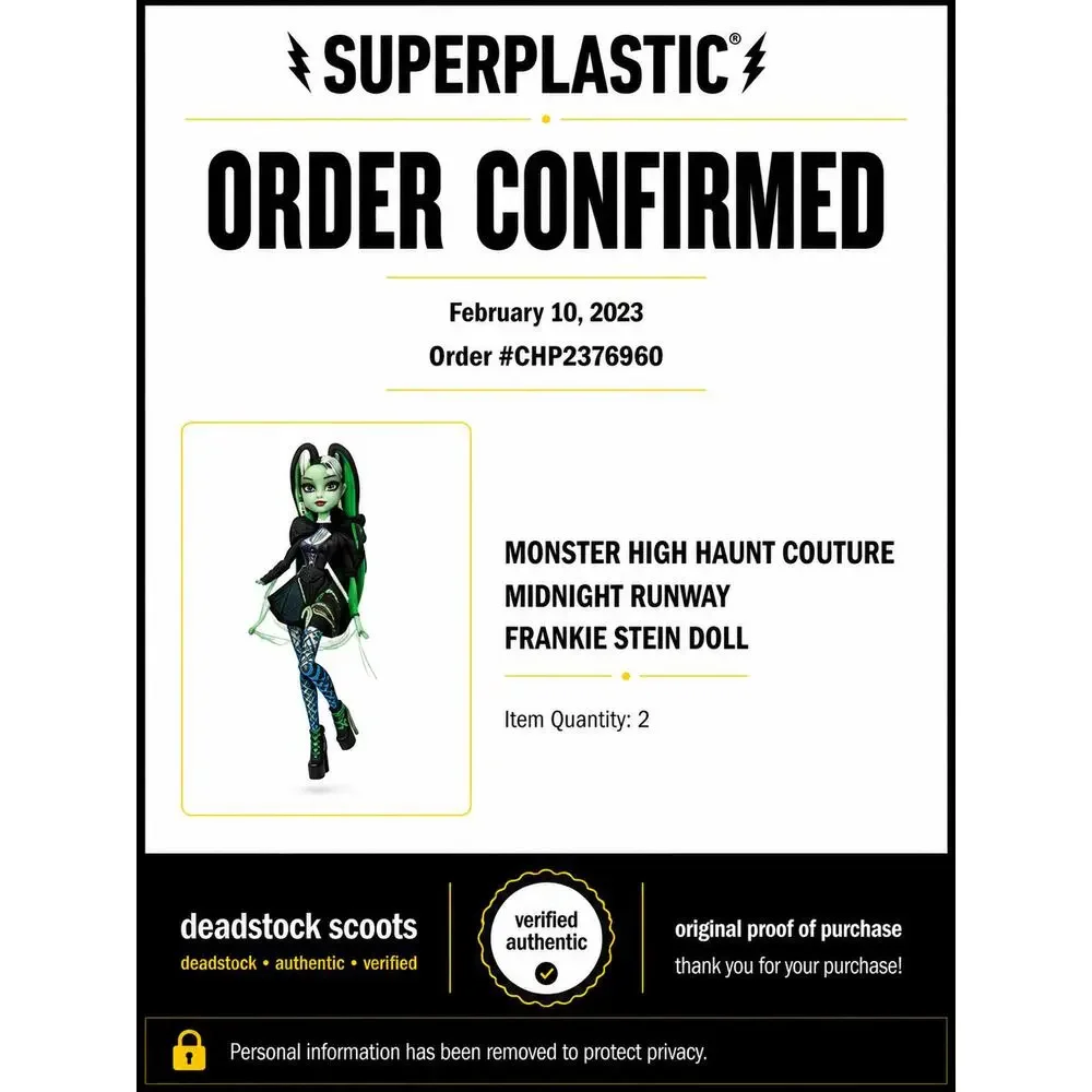 Monster High Haunt Couture Midnight Runway Frankie Stein Doll NRFB 2023